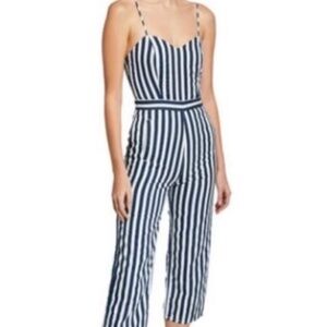 Mother stripe navy jumpsuit
